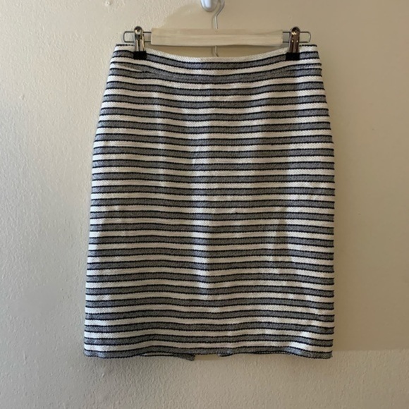 J.Crew Striped Terry Embroidered Pencil Skirt - Picture 5 of 9